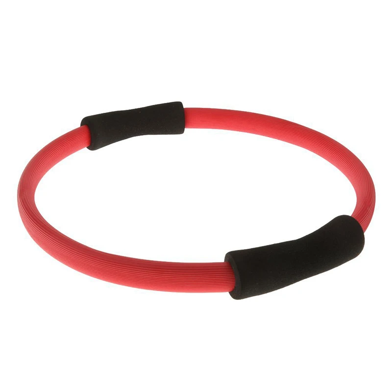 Красный Magic Yoga Ring Sport Equipment Pilates Ring Pilates Circle Relaxation Sports Gym Body Exercise 4 Color 40CM Fitness Circle Arm - Цвет: Красный