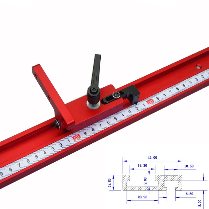 40 см модель 45 желоб из алюминиевого сплава Т-треки деревообрабатывающий стандарт Торцовочная дорожка стоп деревообрабатывающий инструмент для деревообработки верстак