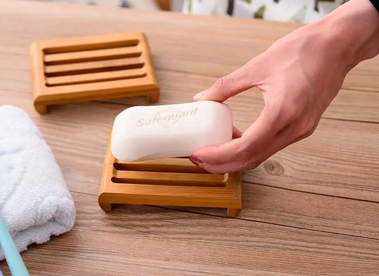 100 шт. натуральное бамбуковое мыло поднос для посуды держатель для хранения мыльница кожух планки ролла контейнер ванная комната японский стиль форма для мыла ручной работы коробка