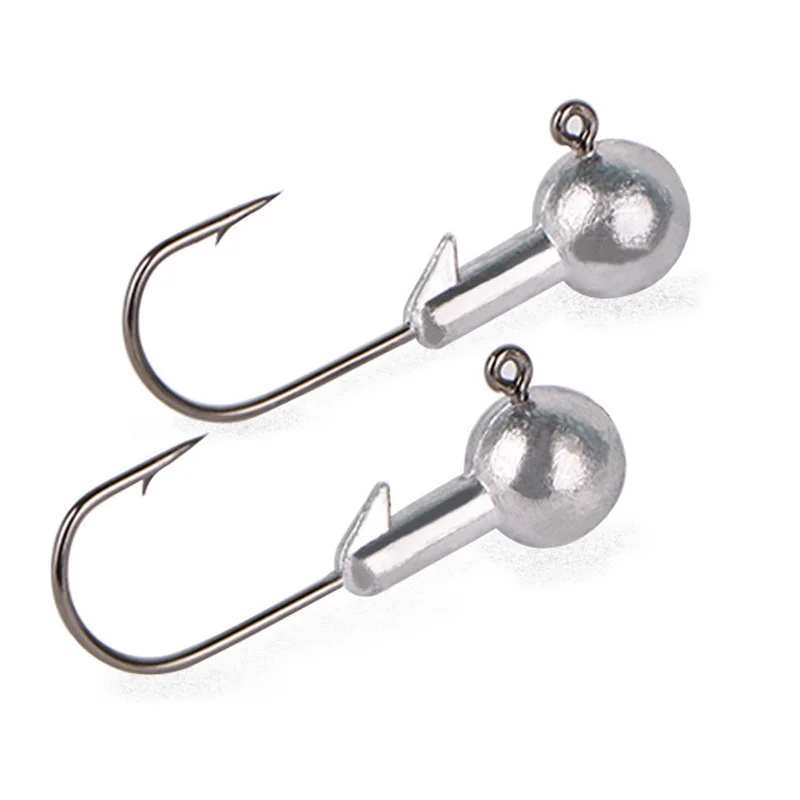 5pcs/lot Exposed Lead Jig Head 3.5g 5g 7g 10g 14g Barbed Hook Soft Lure Jigging Worm Shad Hook Fishing Hooks Accessories