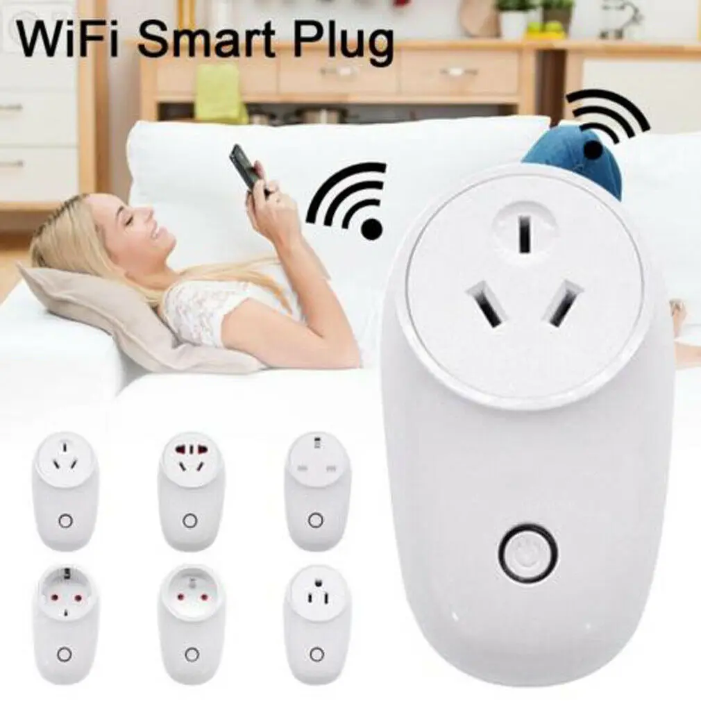 Умный беспроводной штекер WiFi розетки розетка для Alexa/Google Home