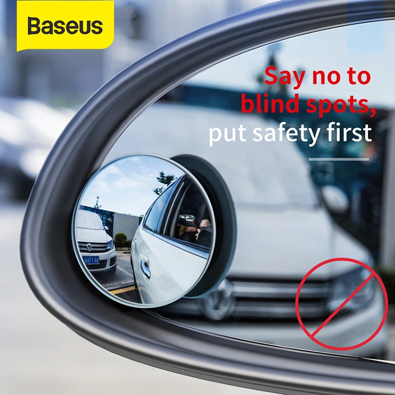 Baseus 2pcs Full Vision Rear View Mirror Universal 360 degree Wide Anger Blind-spot Mirror Waterproof Auto Mirror Product