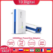 TP-LINK TL-PA1000 PLC Wifi Powerline Netzwerk Adapter 1000M Gigabit Netzwerk Extender Kit Stecker und spielen, WiFi Router Partner