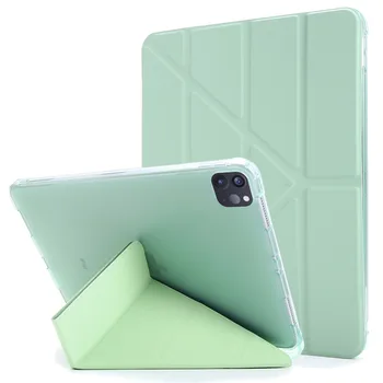 

Multi-folding Flip Stand Cute Pink Green Tablet Cover Protection Case For Fundas iPad Pro 12.9 Case 3rd 4th Gen 2020 2018