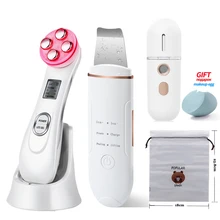 Ultrasonic Haut Wäscher Gesichts Reinigung Peeling Maschine Poren Reiniger EMS LED Anti Aging Gesichts Massager EMS Mesotherapie