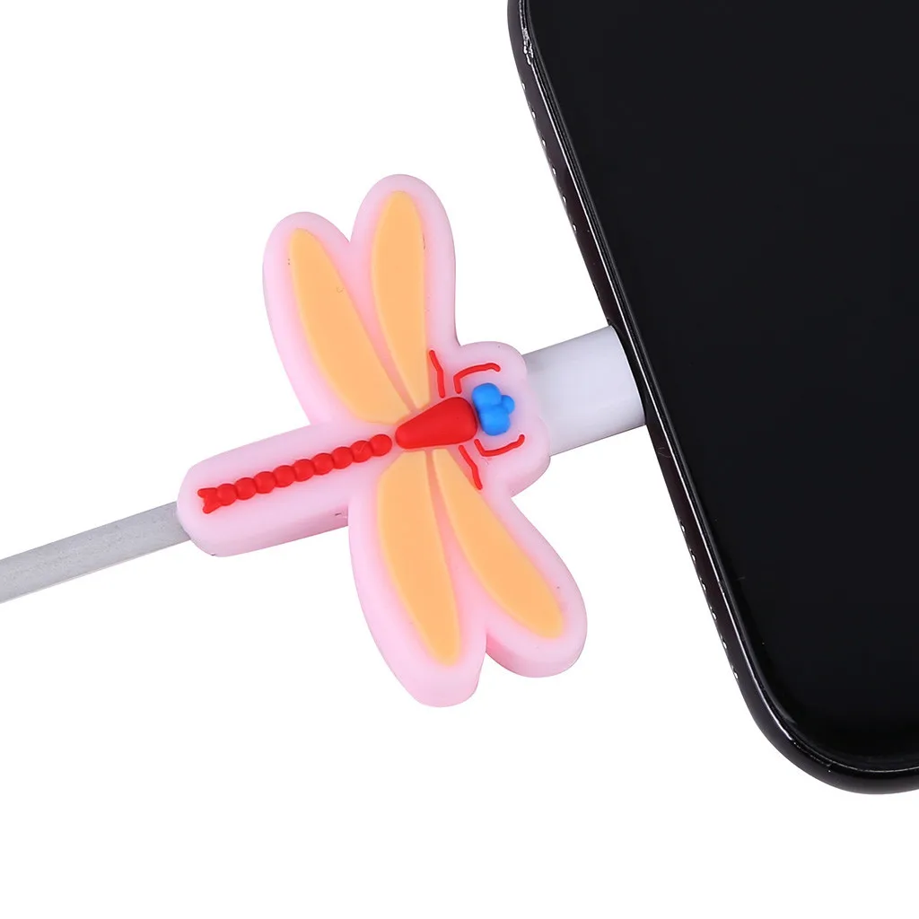 J Мультяшный телефонный кабель USB провод шнур зарядка протектор органайзер для iphone 7 8 plus xs max 5se 5S 6s huawei аксессуары - Цвет: J