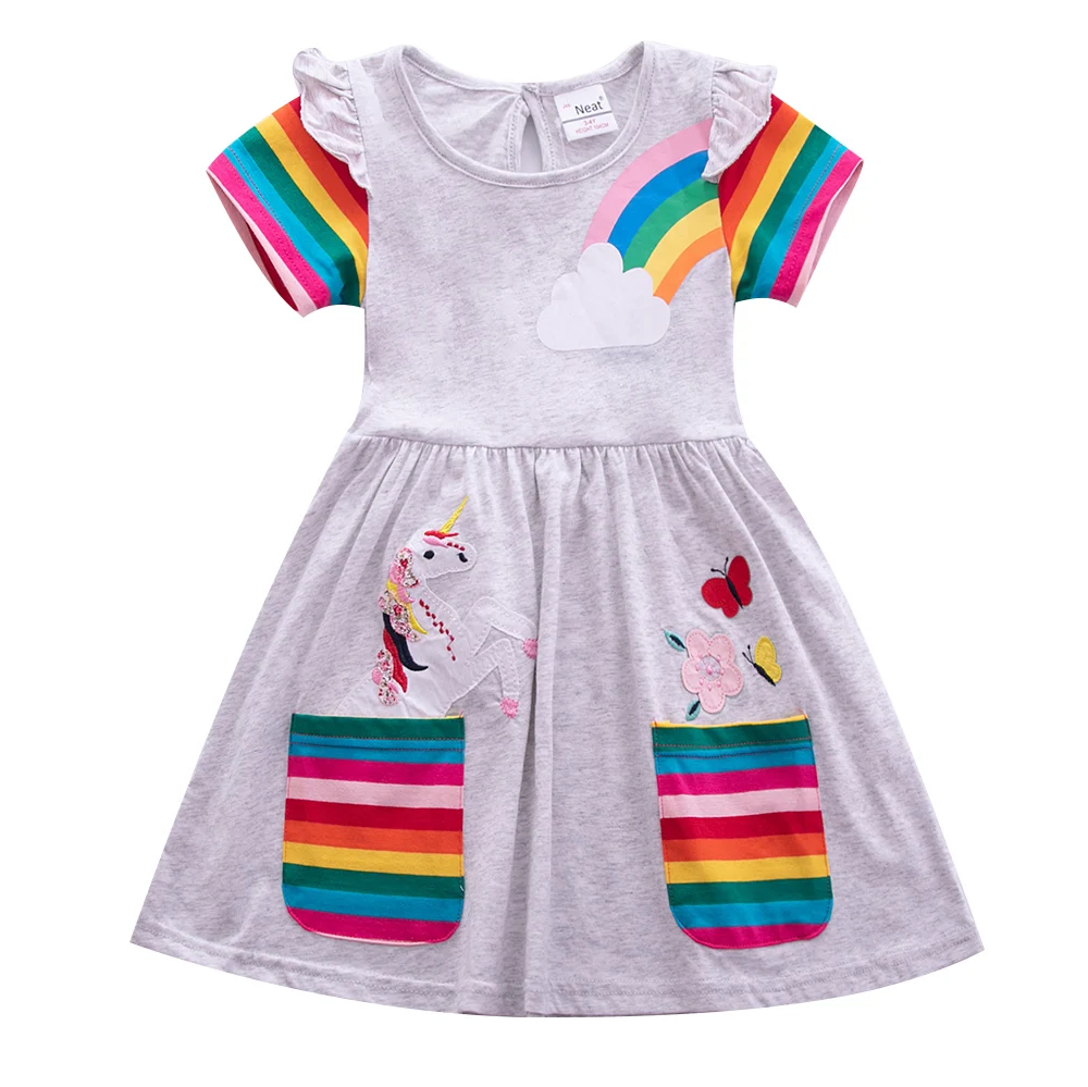 Girl short-sleeved Unicorn Dress