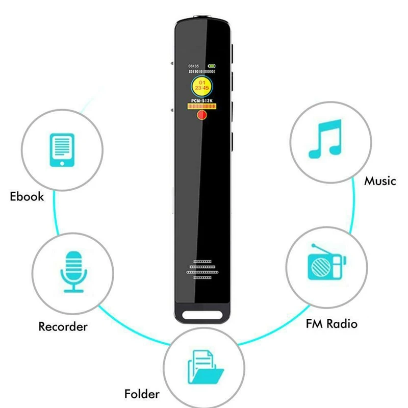 Mp3 плеер Диктофон 8 Гб воспроизведение музыки с fm-радио проигрыватель электронных книг MP3 30 часов воспроизведения для бега