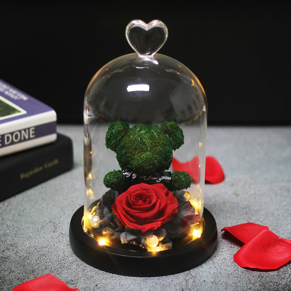 Декоративный Рождественский шар со светодиодный стеклянным куполом дома Рождественский подарок вечерние подарки для рождественского лося