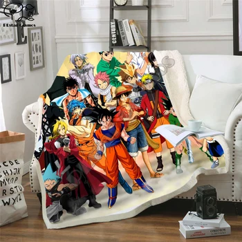 

Anime Dragon Ball 3D Printed Sherpa Blanket Couch Quilt Cover Travel Bedding Outlet Velvet Plush Fleece Blanket Bedspread style8
