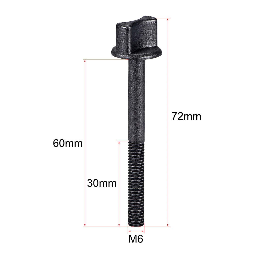 Uxcell 5/10 шт. винт с накатанной головкой M6x20/M6x30mm 0,25x2 дюйма 30/40/60/75 мм стержень Пластик метрические болты частичная резьба