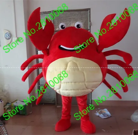 Эва материал зеленый краб талисманы костюмы унисекс мультфильм одежда косплей