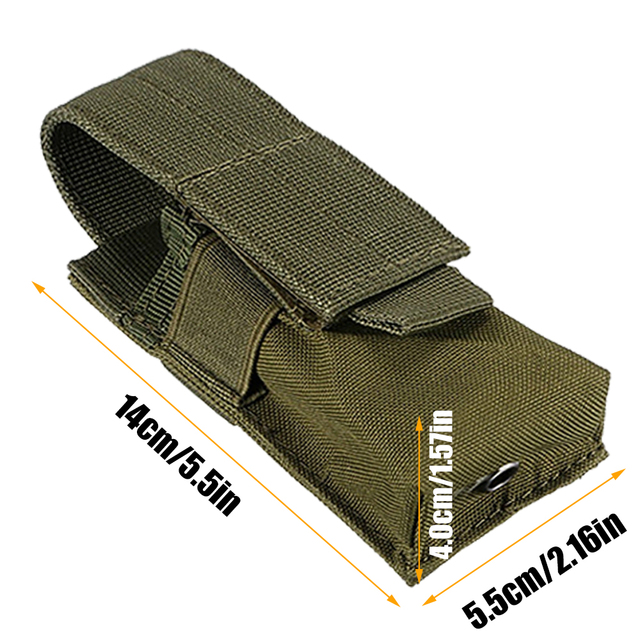 Molle M5 Flashlight Pouch CQC Single Pistol Magazine Pouch Torch Holder Case Outdoor Hunting Knife Light Holster Bag