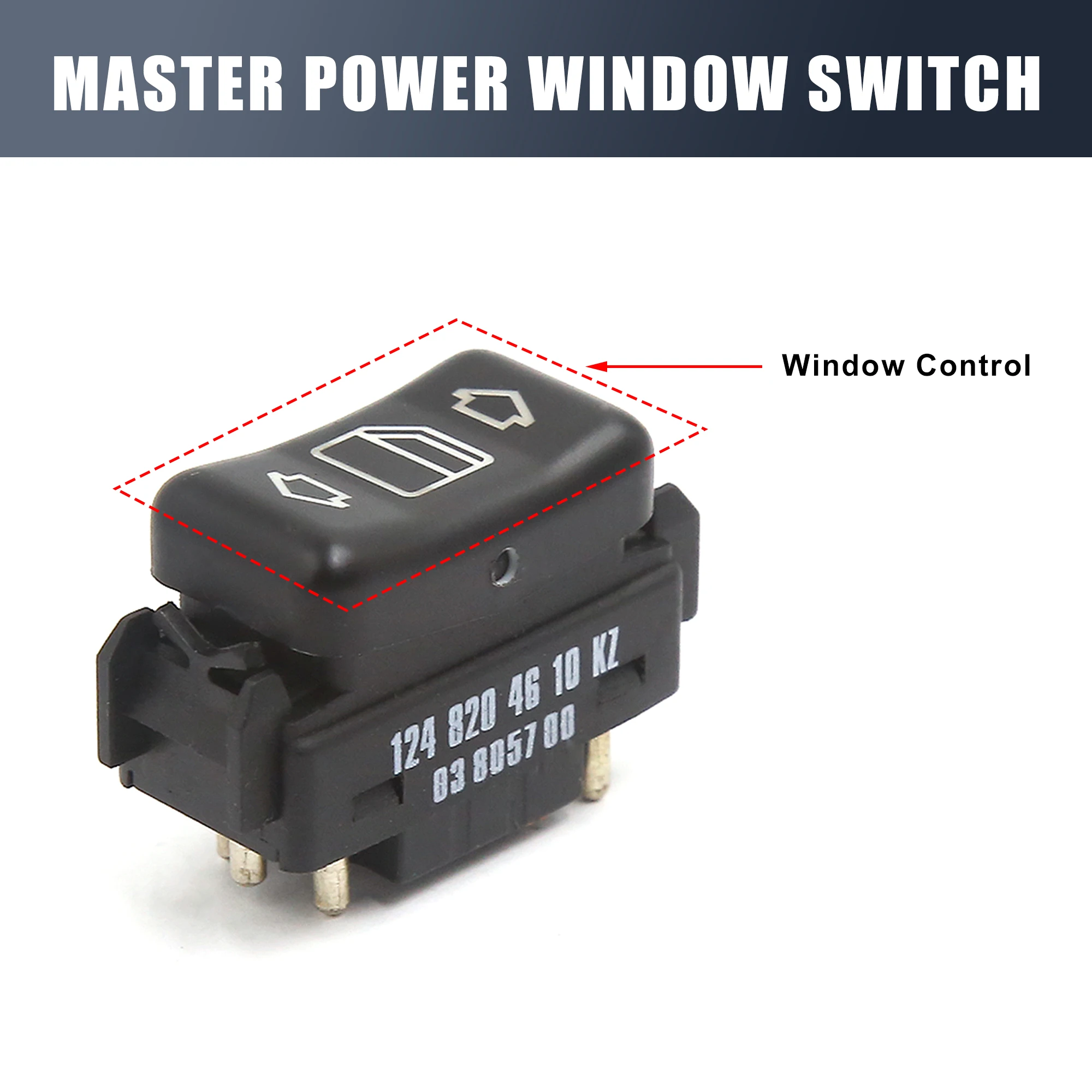 thumbnail image 2 of For MERCEDES W124 W126 W201 CONSOLE POWER WINDOW 2 of 12