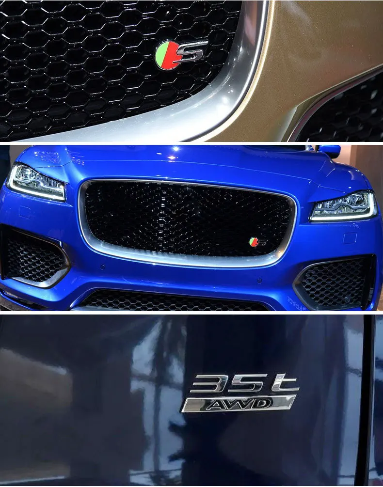 JAGUAR F-PACE наклейки на бампер автомобиля металлический 25T 35TAWD автомобильный хвост бирка для надписей Mark высокопроизводительная версия только автомобильные наклейки