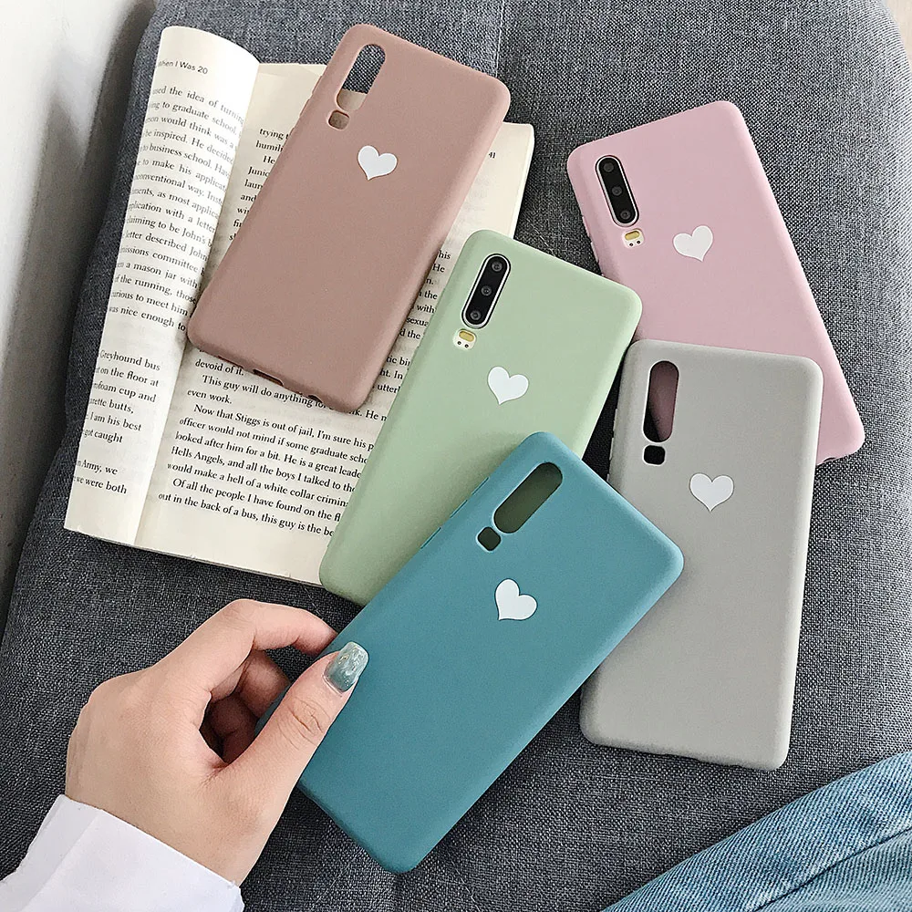 For HUAWEI Mate 10 20 10pro 20pro Nova3 2S case candy color luminous love shockproof TPU soft rubber protection case