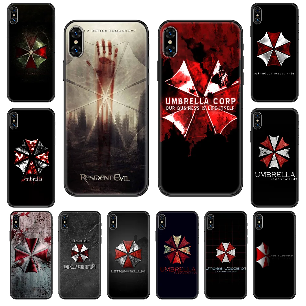 Umbrella Corporation Phone case For iphone 4 4s 5 5S SE 5C 6 6S 7 8 plus X XS XR 11 PRO MAX 2020 black soft funda 3D cover | Мобильные