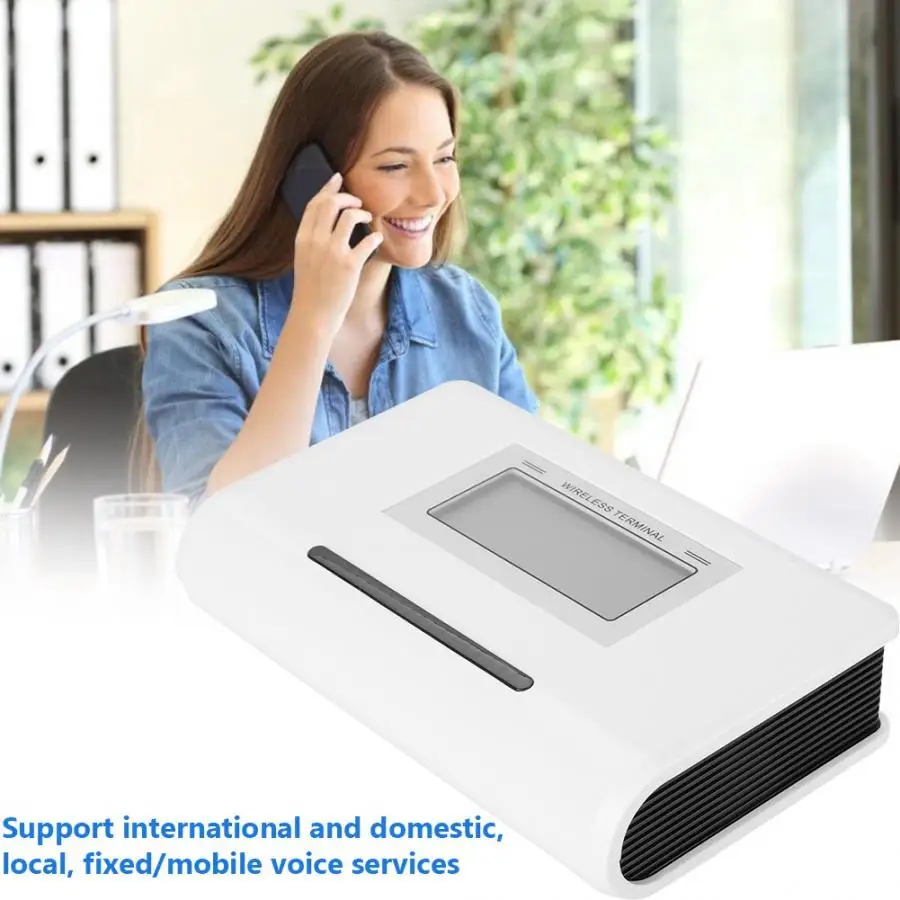 

100-240V FWT Fixed Wireless Terminal GSM SIM Phone Caller 1900/1800/900/850MHZ Wireless Terminal Caller