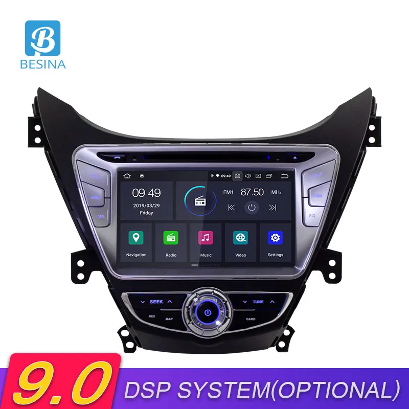 

Besina Android 9.0 Car DVD Player For HYUNDAI ELANTRA/i35/AVANTE 2010 2011 2012 2013 GPS Stereo Multimedia 2 Din Car Radio WIFI