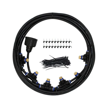 

Water Spray Kit Wet Fog Garden Nebulizer Outdoor Misting System Water Mist for Patio Greenhouse Trampoline Cooling