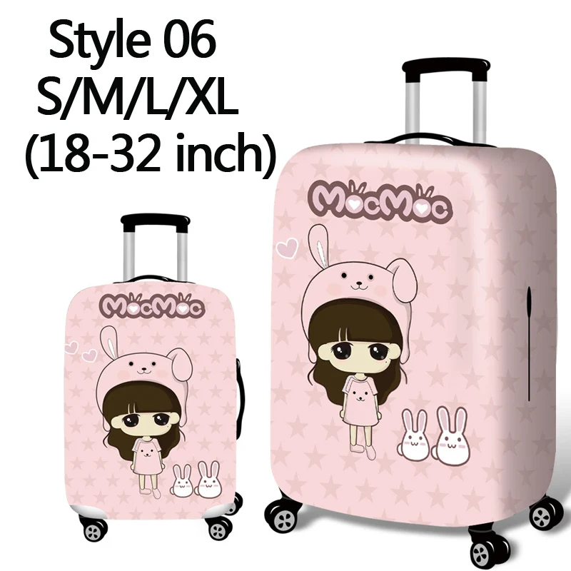 Housse De Protection Pour Valise Taille L - 26-28 Pouces - Élastique Lavable - Motif Anti-Rayures