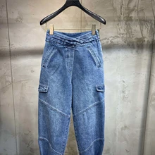 Женские модные свободные джинсовые брюки 1204