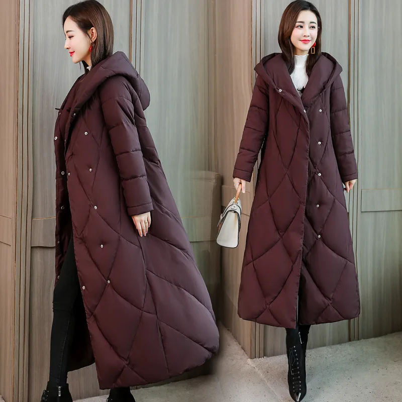 

Down Feather Cotton-padded Clothes Women's Mid-length 2019 Winter New Style Thick down Jacket Cotton-padded Clothes Slimming ove