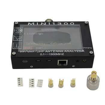 

Mini1300 TFT LCD 0.1-1300MHz HF VHF UHF ANT SWR Antenna Analyzer inner Battery Meter Upgrade From MINI600