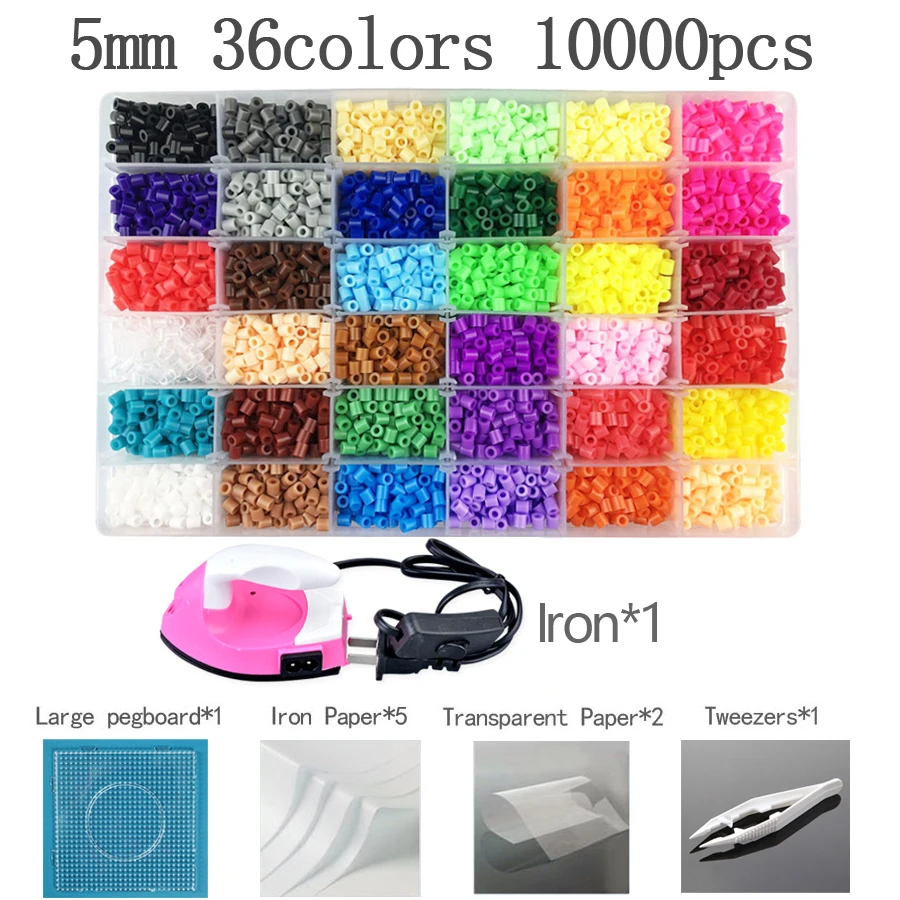 5MM Fuse Beads Kit Fuse Melty Melting Beados Hama Beads Kit Storage Case  Ironing Paper Beads Ideas Arts and Craft Supplies - AliExpress