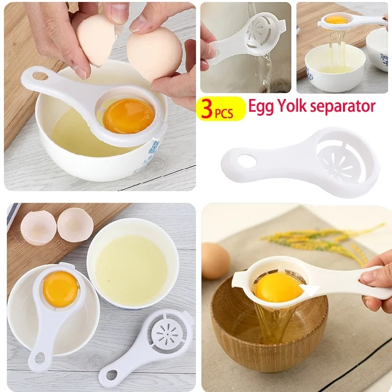

2pcs Kitchen Props Egg White Egg Yolk Separator Food-Grade Egg Filter Cake Cooking Tool Egg Cooker Kitchen Gadget