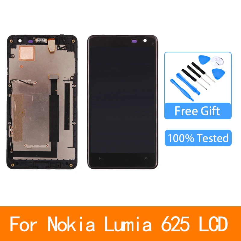 Для Nokia Lumia 625 RM-941 LCD дисплей и сенсорный экран дигитайзер в сборе с рамкой |