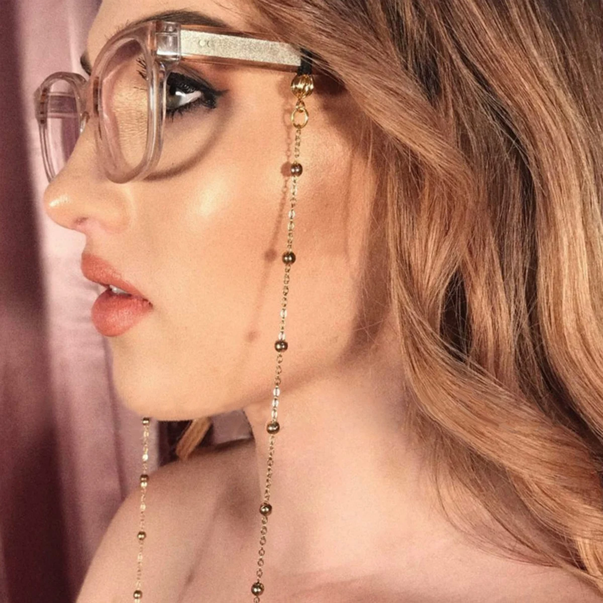 Шикарная модная цепочка для очков для чтения для женщин металлические солнечные очки шнуры повседневные жемчужные бисерные очки с цепочкой для очков