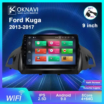 

OKNAVI 9'' IPS Screen Android 9.0 Car Radio DVD Multimedia GPS Player For ford kuga 2013-2017 Stereo Head Unit Navigation