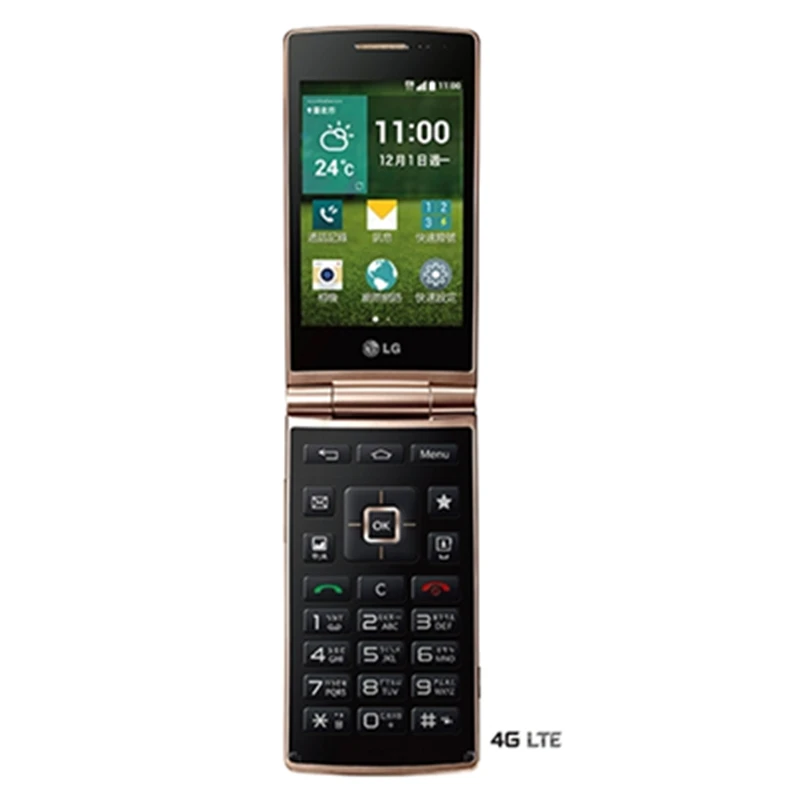 LG Wine Smart, четырехъядерный процессор LG D486, 3,2 дюймов, 1 ГБ ОЗУ, 4 Гб ПЗУ, LTE, разблокированный флип-телефон, камера МП, с ивритским языком