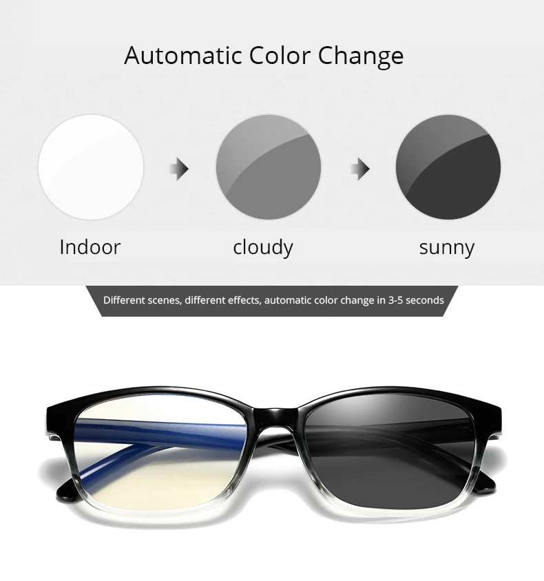 Фильтр компьютерные очки для блокирования УФ анти голубой свет глаз глазного напряжения переход фотохромные игровые очки для женщин мужчин UV400