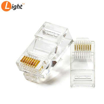 

100Pcs Gold Plated RJ45 High Quality RJ45 crystal Net Network Gold Plated Head Adapter Free shiping