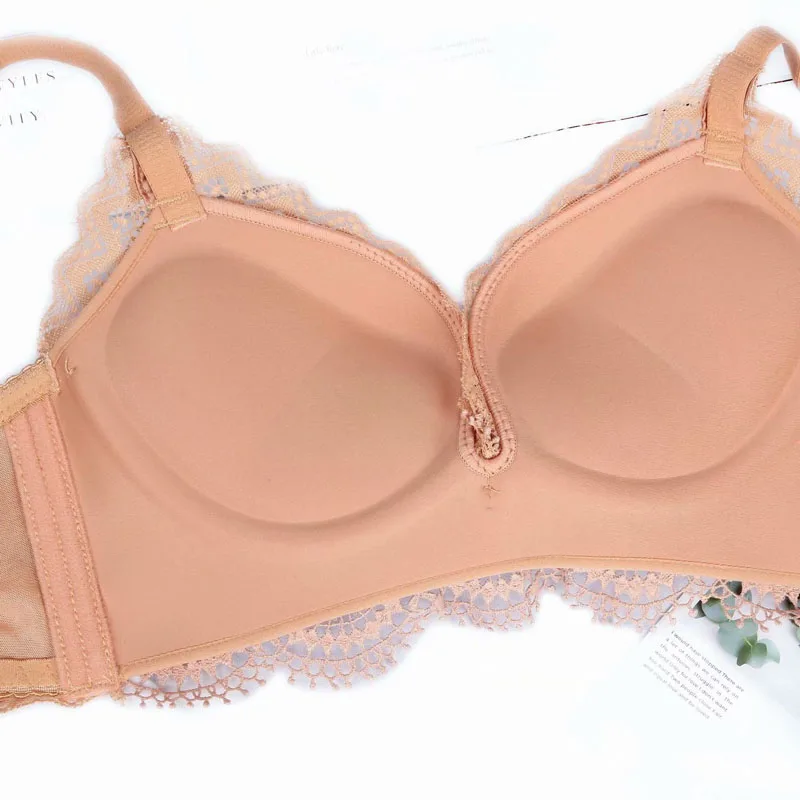 Underwear Set Women Lace Bra& Brief Sets Sexy Bra Set Seamless floral Embroidery Bralette thicken small Lingerie Fashion