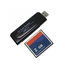 Cartão compacto industrial do cf do flash com leitor de cartão de usb2.0 64 mb 128 mb 256 mb 1 gb 2 gb + leitor do cartão 2.0 do cf