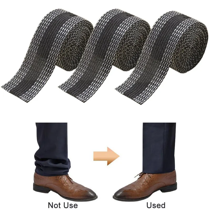 a pair of men's shoes with and without a Self-Adhesive Pants Paste Iron by Brookline Shop