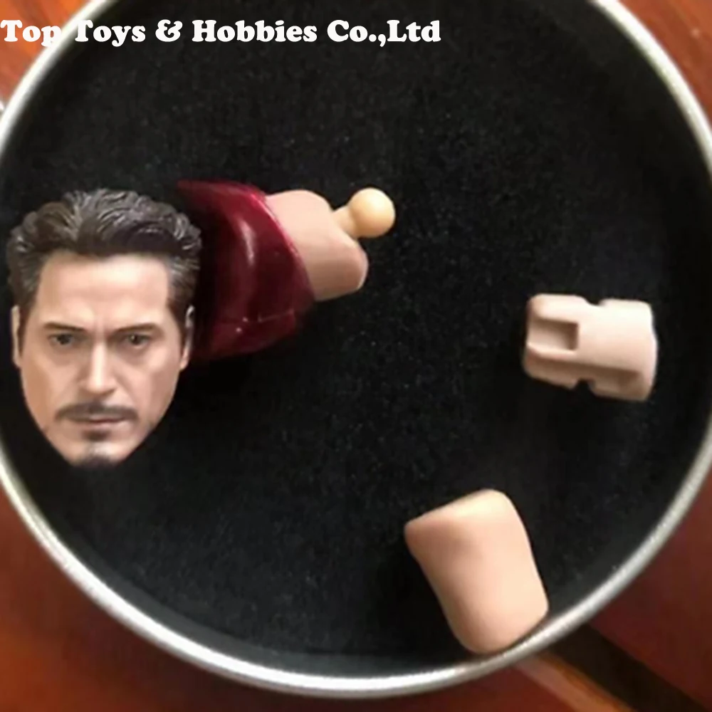 Infinity War Iron Man Tony Stark head Sculpt F 12/" Figure 1//6 Scale Avengers 3