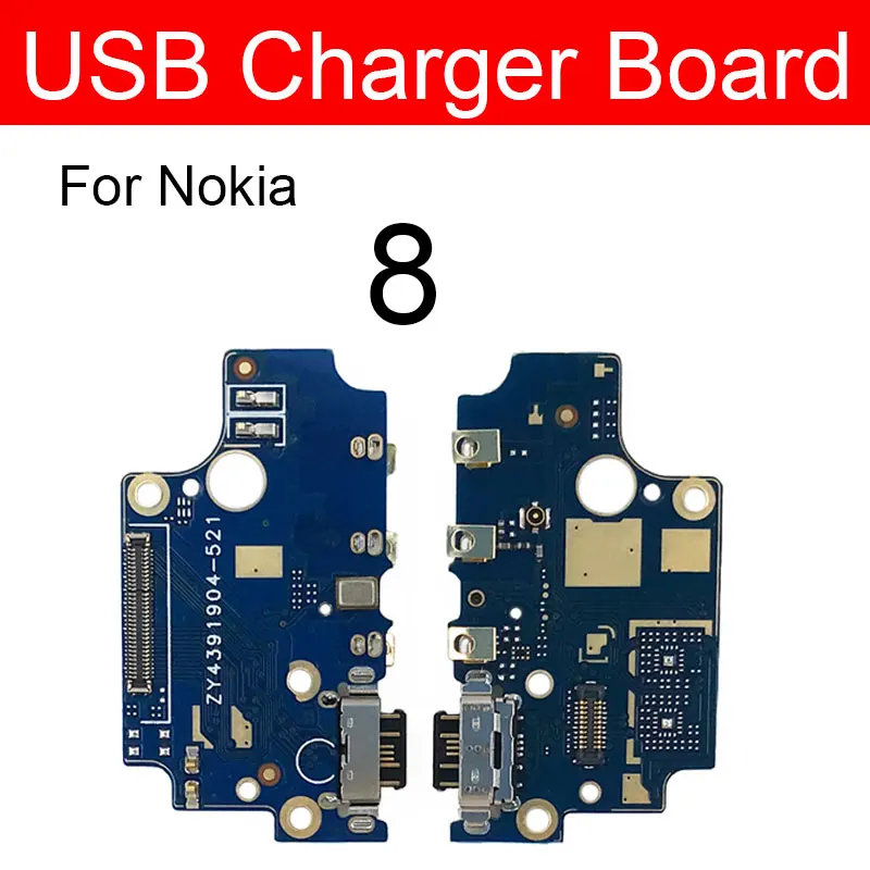 For Nokia 8 Charger USB Jack Board For Nokia 2 2.1 3 3.1 Plus 5 5.1 6 6.1 7 7.1 Plus 8 Charging USB Port Board Module Replacement Parts - Цвет: For Nokia 8