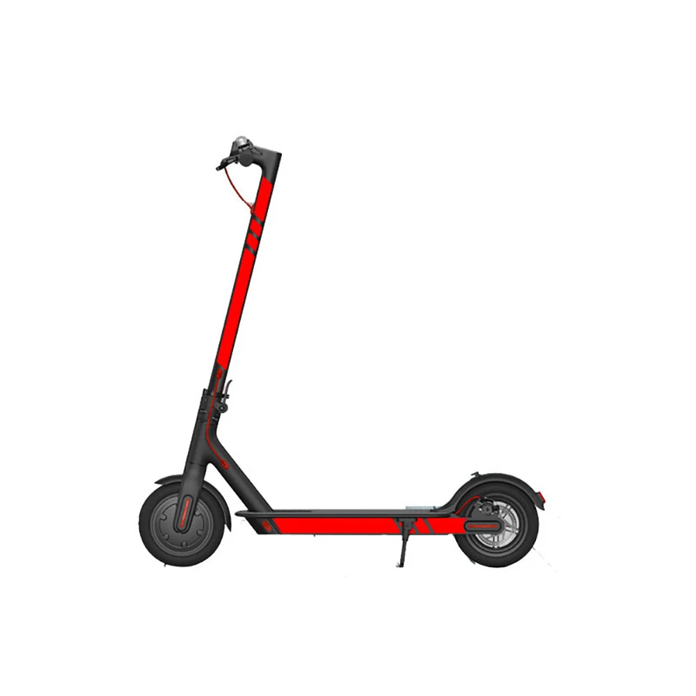 Светоотражающая стильная наклейка для ночной безопасности скейтборд Предупреждение ющая полоса для Xiaomi Mijia электрический скутер наклейка скейтборд аксессуары - Цвет: Красный