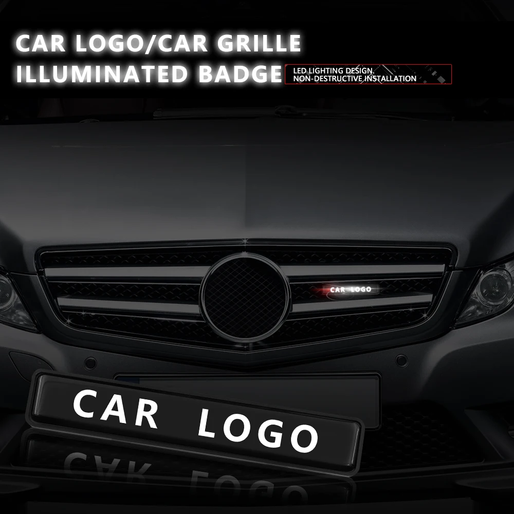 3D стикер логотипа для автомобиля хромированная решетка из АБС-пластика логотип значок светодиодные декоративные лампы для Honda City CR-V XR-V HR-V Accord Jazz Stream Greiz