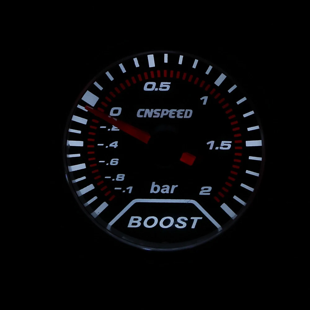 "(52 мм) Дым 270 градусов boost gauge(бар) Механический Стиль Boost meter/Автомобильный метр/Тахометр YC101225
