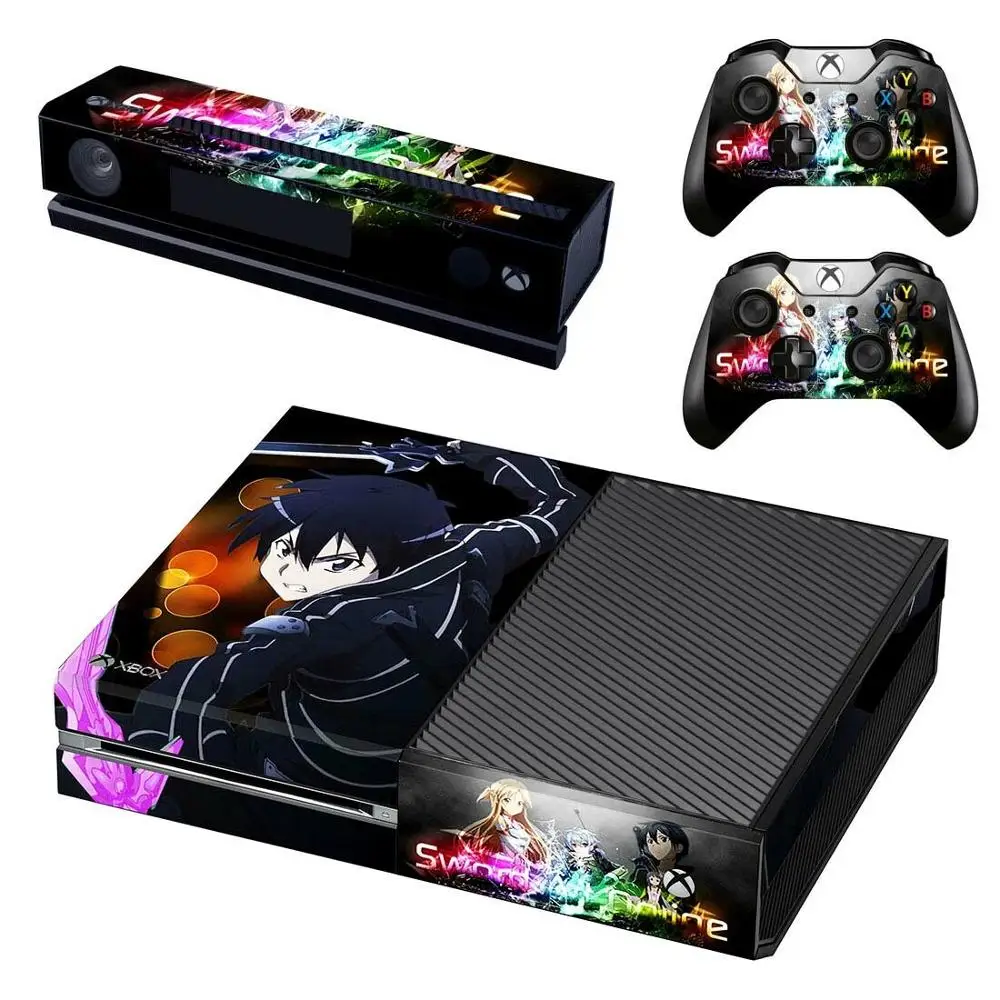 Sword Art онлайн наклейка на кожу полное покрытие для Xbox One консоли и Kinect и 2 контроллера для Xbox One Наклейка на кожу