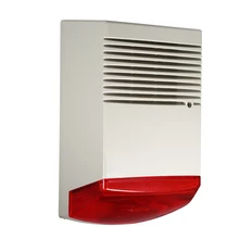 Проводная Стробоскопическая сирена, звуковой светильник, звуковой сигнал, динамик, дымовая сигнализация, наружная, водонепроницаемая, охранная сигнализация, для дома