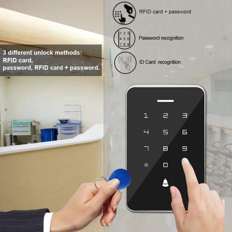 A3 RFID считыватель карт Водонепроницаемый клавиатура пароль двери контроллер доступа с 10 тегов