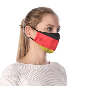 

Zohra German Flag Printing Face Mask Reusable Protective PM2.5 Filter Mouth Mask Anti Dust Mask Windproof Adjustable Face Masks