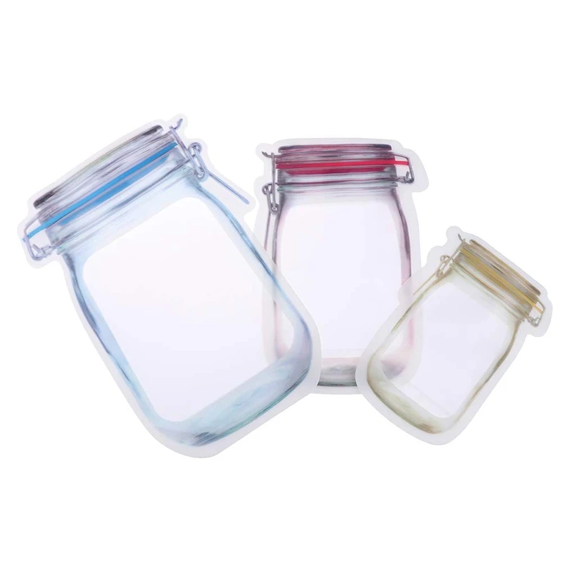 30 шт Mason Jar сумки на молнии Снэк сэндвич Ziplock сумки многоразовые герметичные мешки для хранения герметичные пакеты для хранения еды для трав