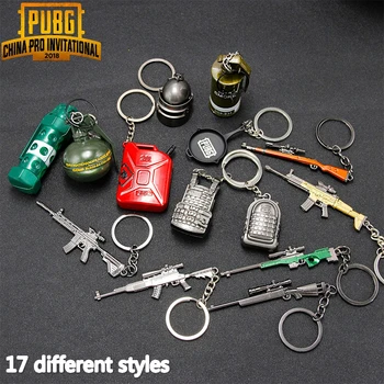 

PUBG Keychain Cosplay Keyring Prop PLAYERUNKNOWNS BATTLEGROUNDS Helmet Backpack Key Ring Gift Prop